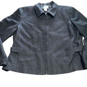 Pendleton Classic Womens Black Wool Blend Jacket Size L